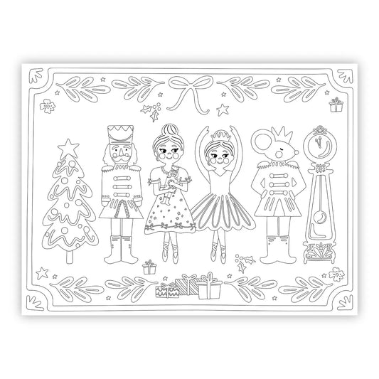 The Nutcracker Coloring Christmas Placemats