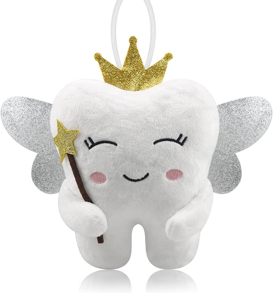 Tooth fairy pillow with shiny wings
