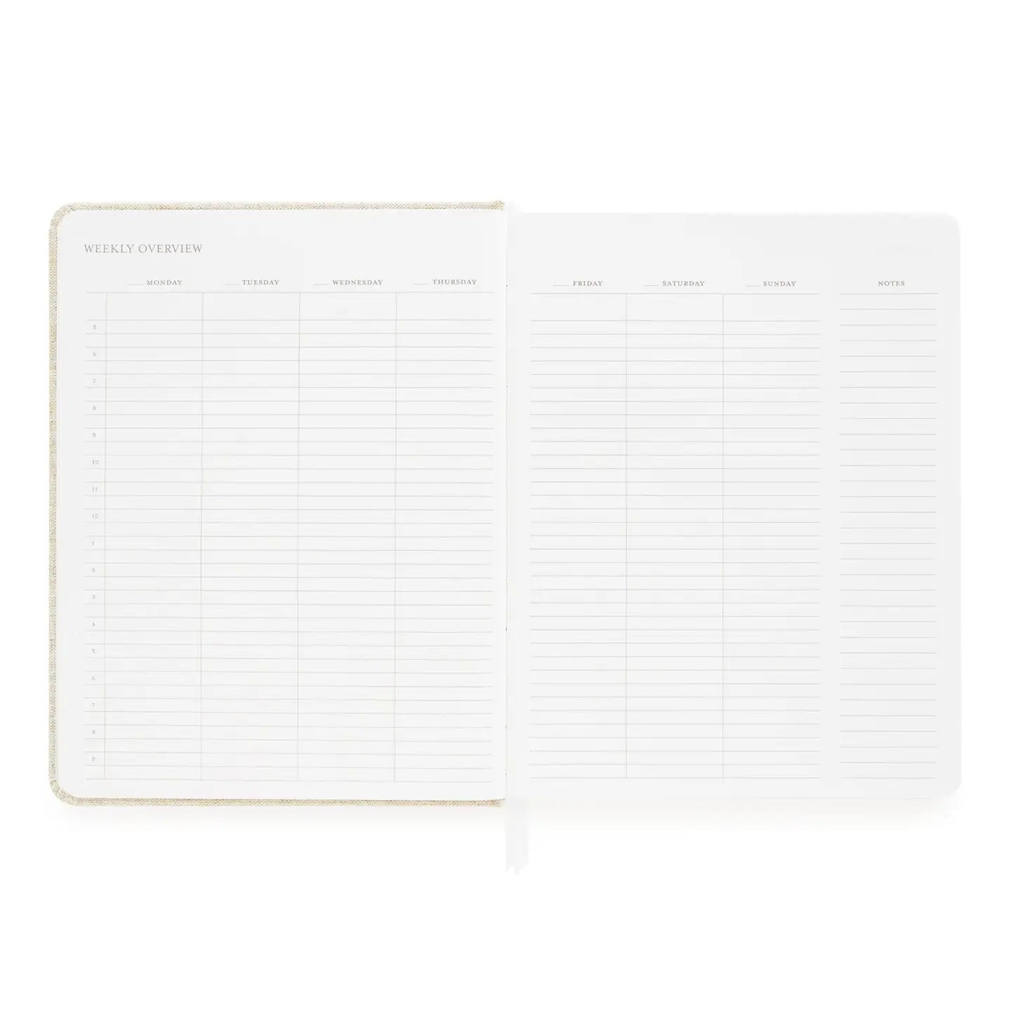 Undated Daily Planner, Chambray