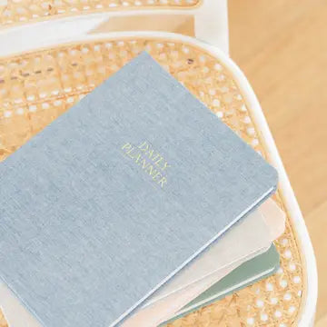 Undated Daily Planner, Chambray