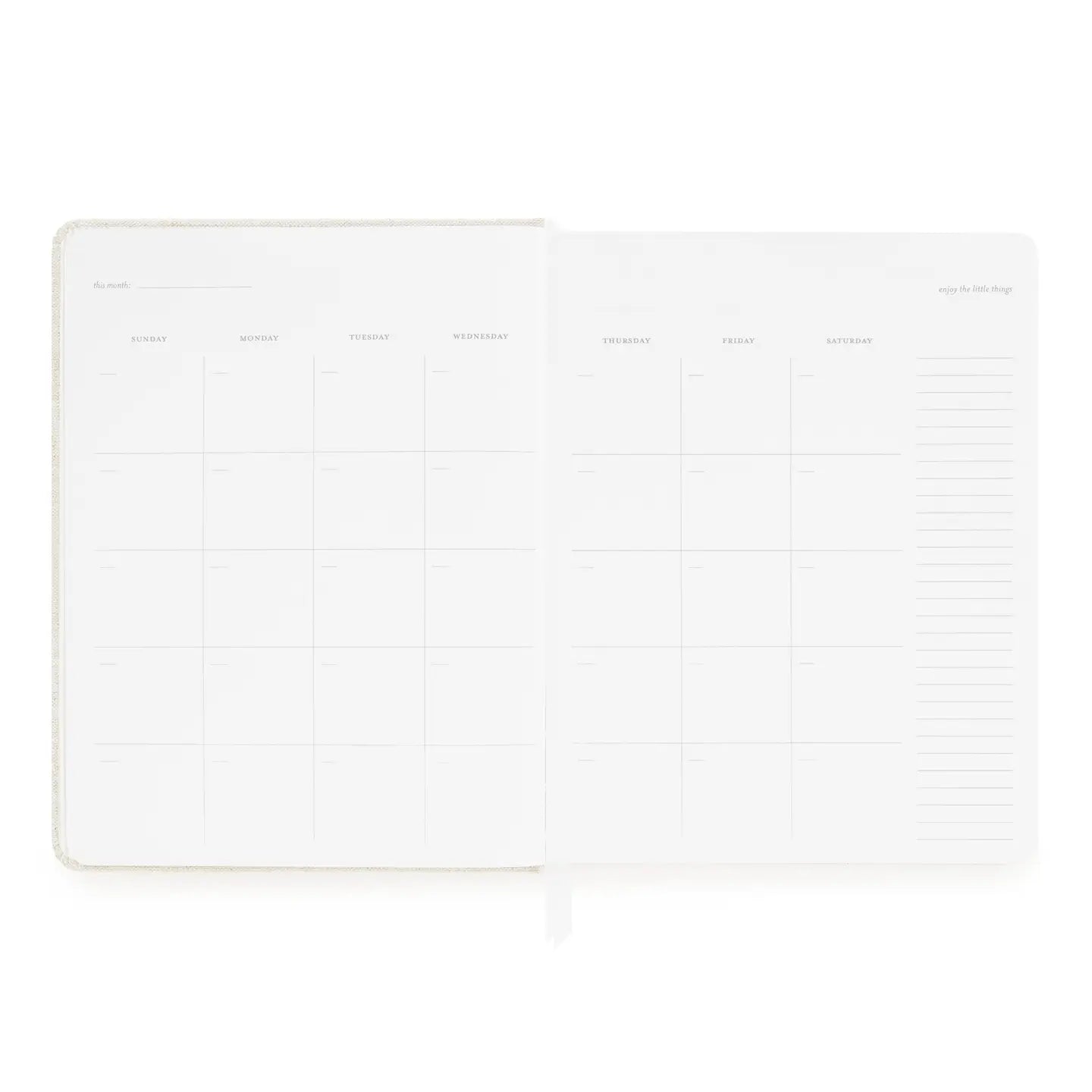 Undated Daily Planner, Flax