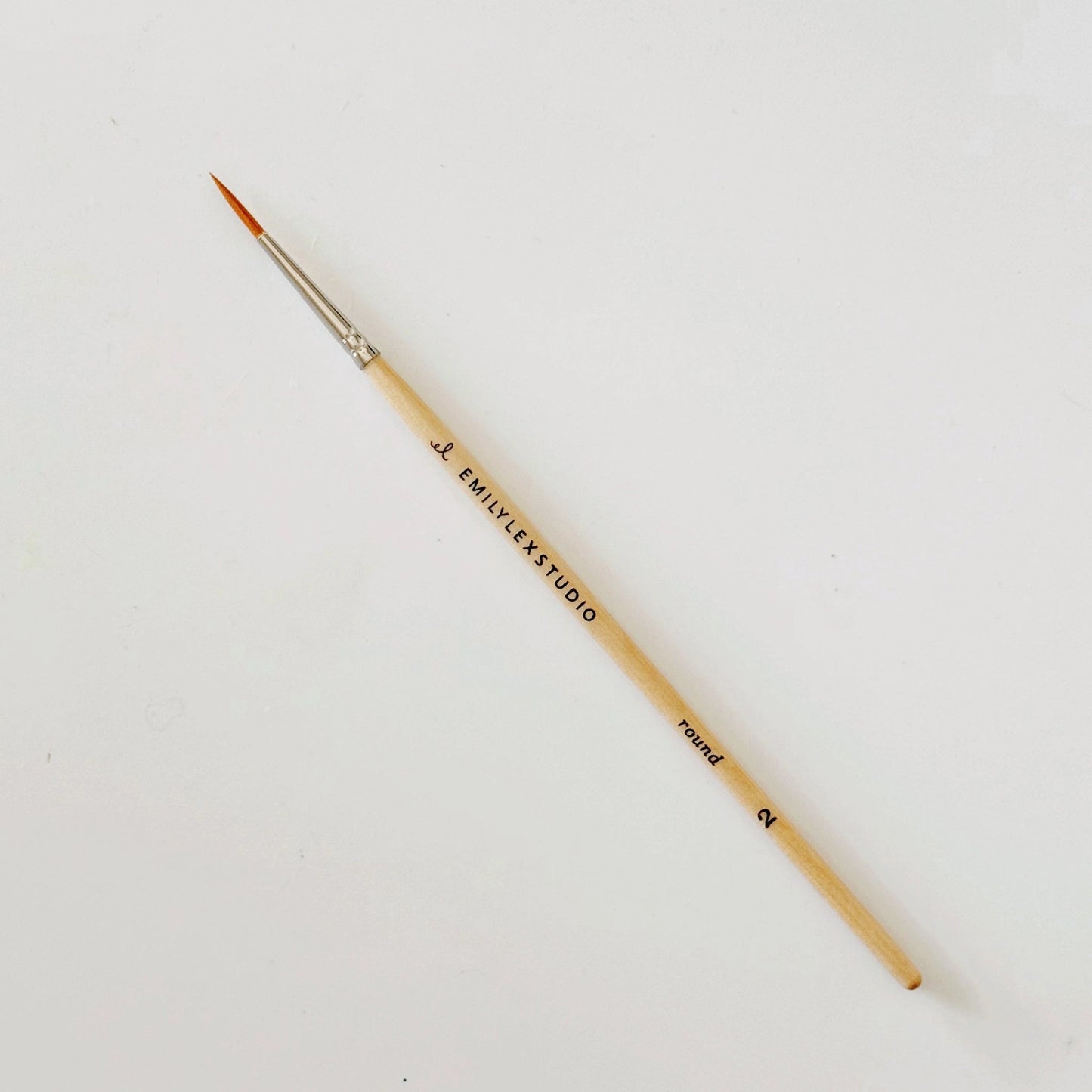 Watercolor Paintbrush Set of Five Wood Brushes