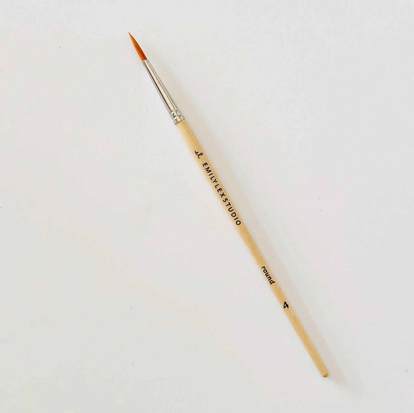 Watercolor Paintbrush Set of Five Wood Brushes