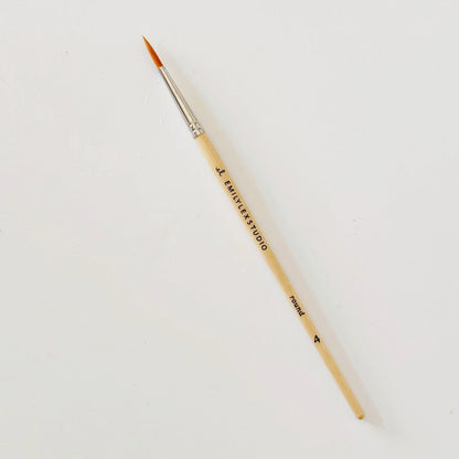 Watercolor Paintbrush Set of Five Wood Brushes