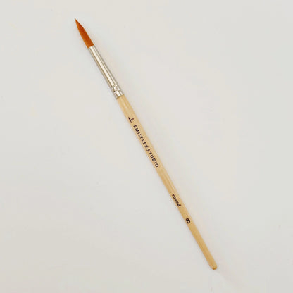 Watercolor Paintbrush Set of Five Wood Brushes