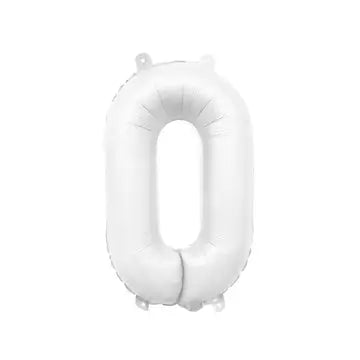 White Mylar Number Balloons (32 Inches) | 0