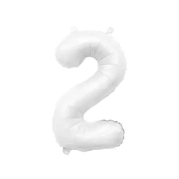 White Mylar Number Balloons (32 Inches) | 2