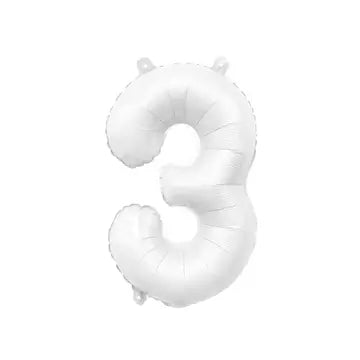 White Mylar Number Balloons (32 Inches) | 3