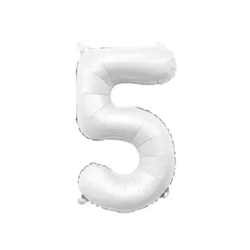 White Mylar Number Balloons (32 Inches) | 5