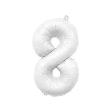 White Mylar Number Balloons (32 Inches) | 8