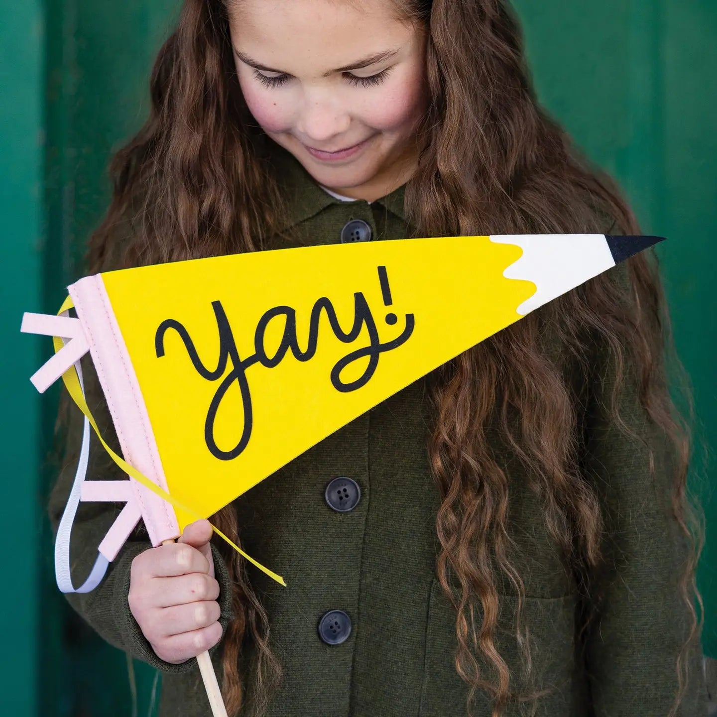 Yay Pencil Felt Pennant