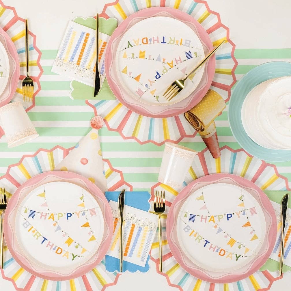 HB23-PL5- Burst of Color Fan Paper Placemat