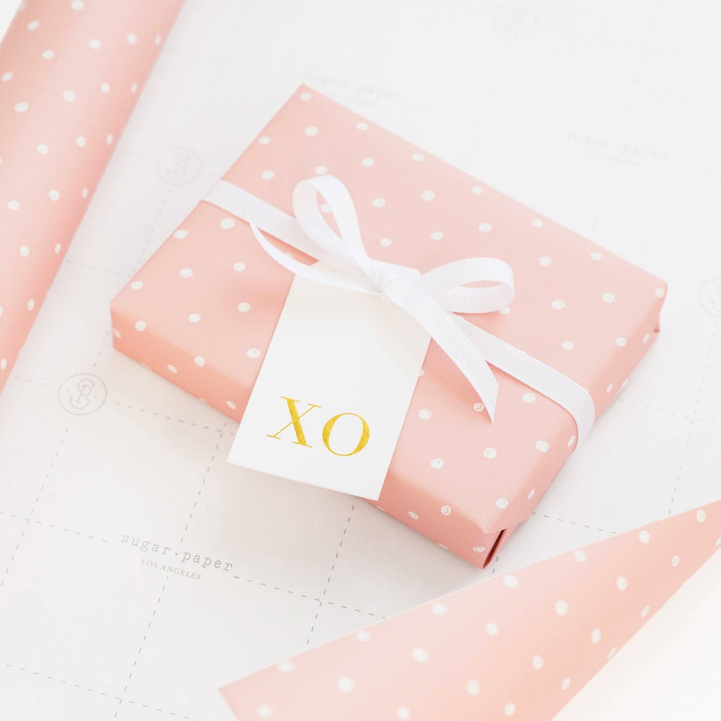 Rose Imperfect Dot, Gift Wrap Roll