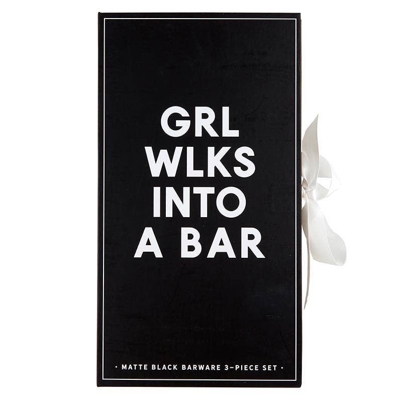 Matte Black Barware Book Box