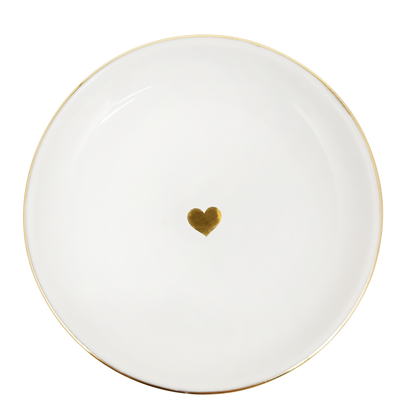 Gold Heart Jewelry Dish - Home Decor & Gifts
