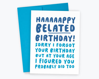 Belated Birthday Card, Old Age, Parents, Grandparents