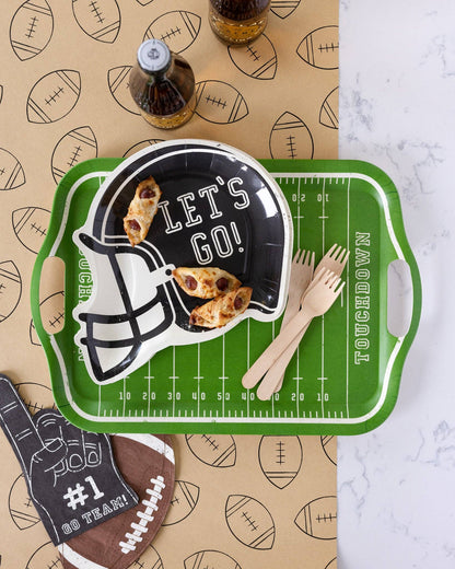 Football Helmet Shaped Paper Plate