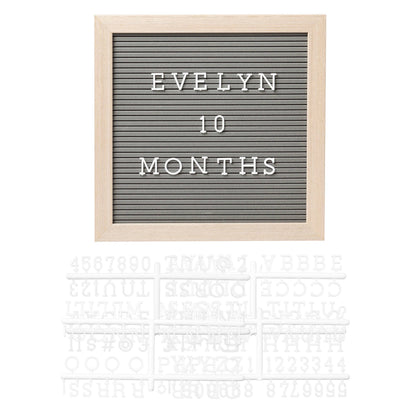 Wooden Letterboard Set, Gray
