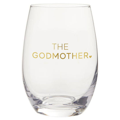 Wine Glass - The Godmother: Hand Wash Only / Glass / 4.5" H, 17 oz