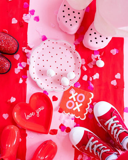 Conversation Heart Shaped Plate Set