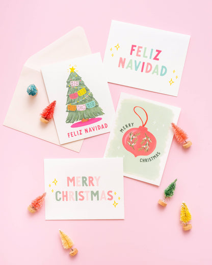 Papel Picado Navidad - Feliz Navidad Card, Spanish Card