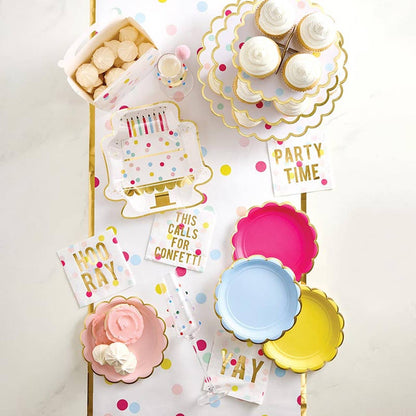 Confetti Polka Dot Foil Paper Table Runner