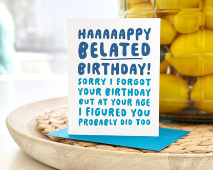 Belated Birthday Card, Old Age, Parents, Grandparents