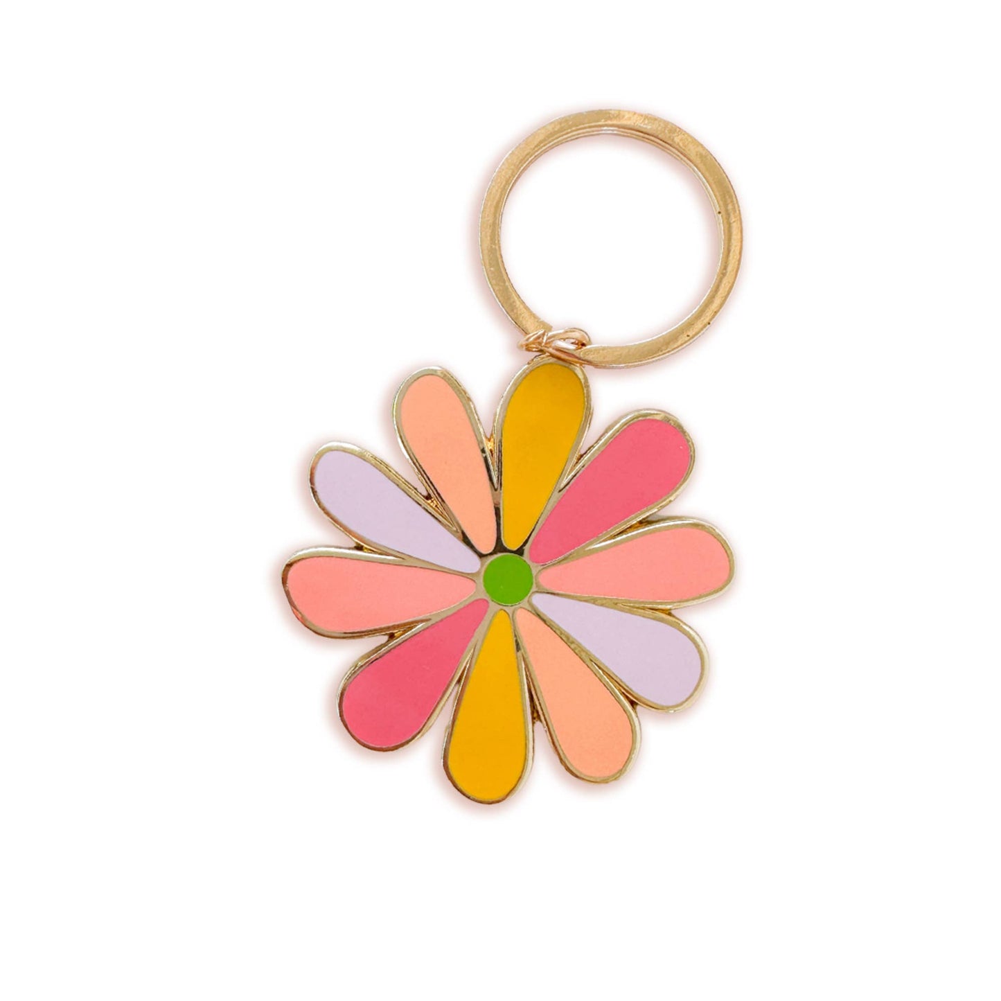 Otomi Flower Enamel Keychain