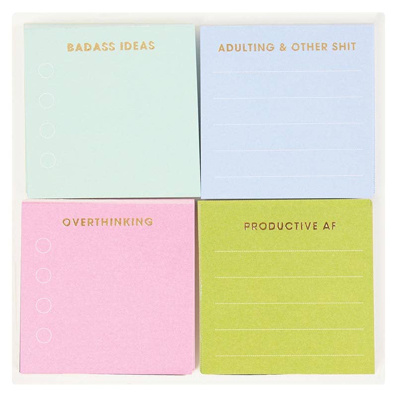 Colorblock Mini Notepad 4/pack