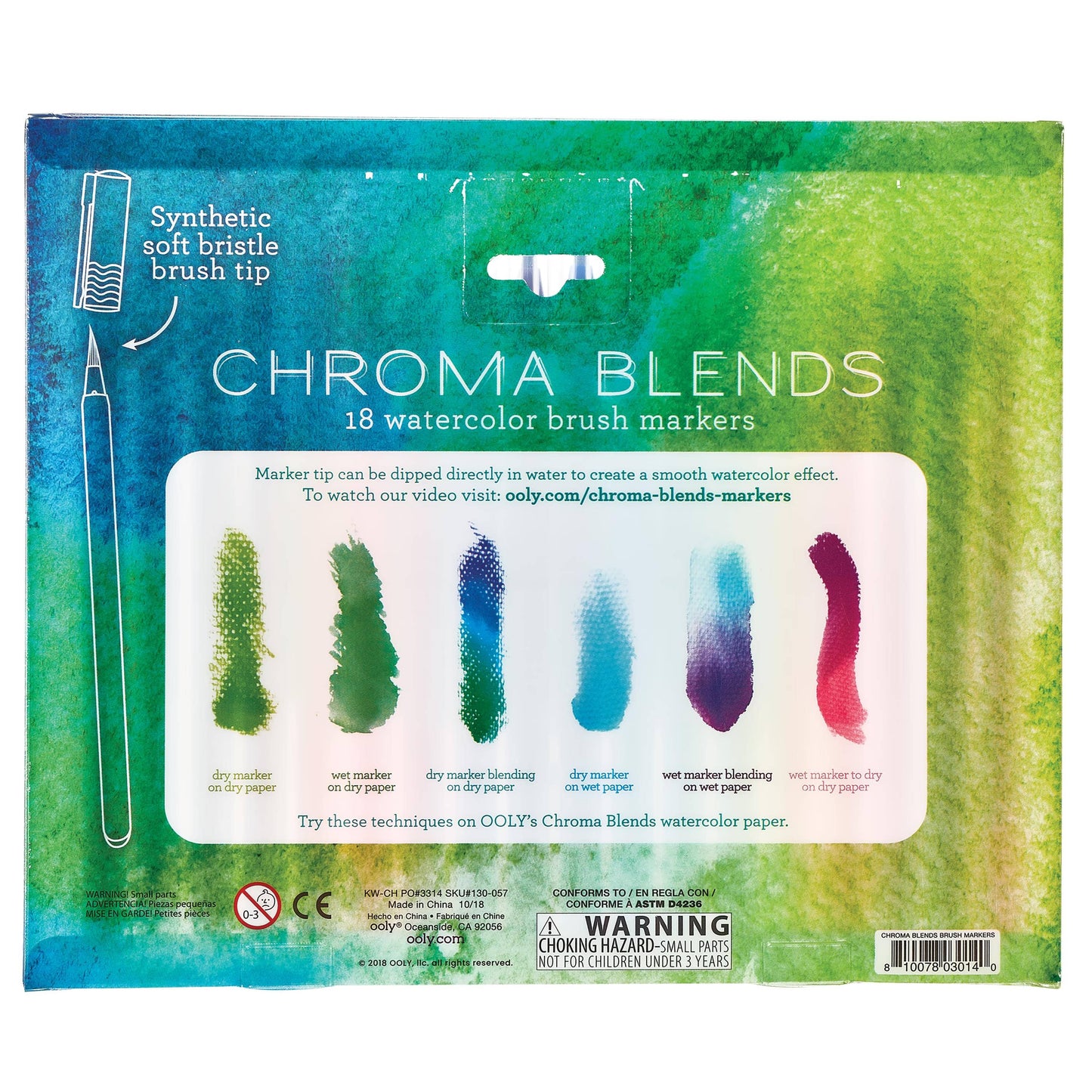 Chroma Blends Watercolor Brush Markers - Set of 18