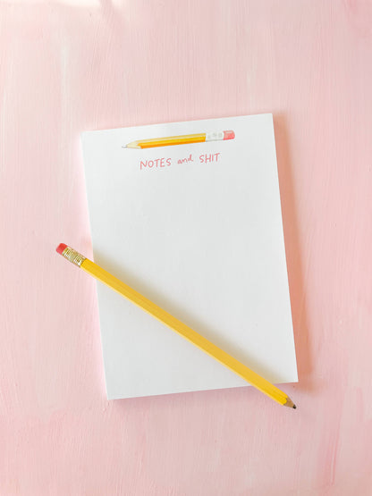 Pencil Notes + Shit Notepad | Funny Desk Notepad