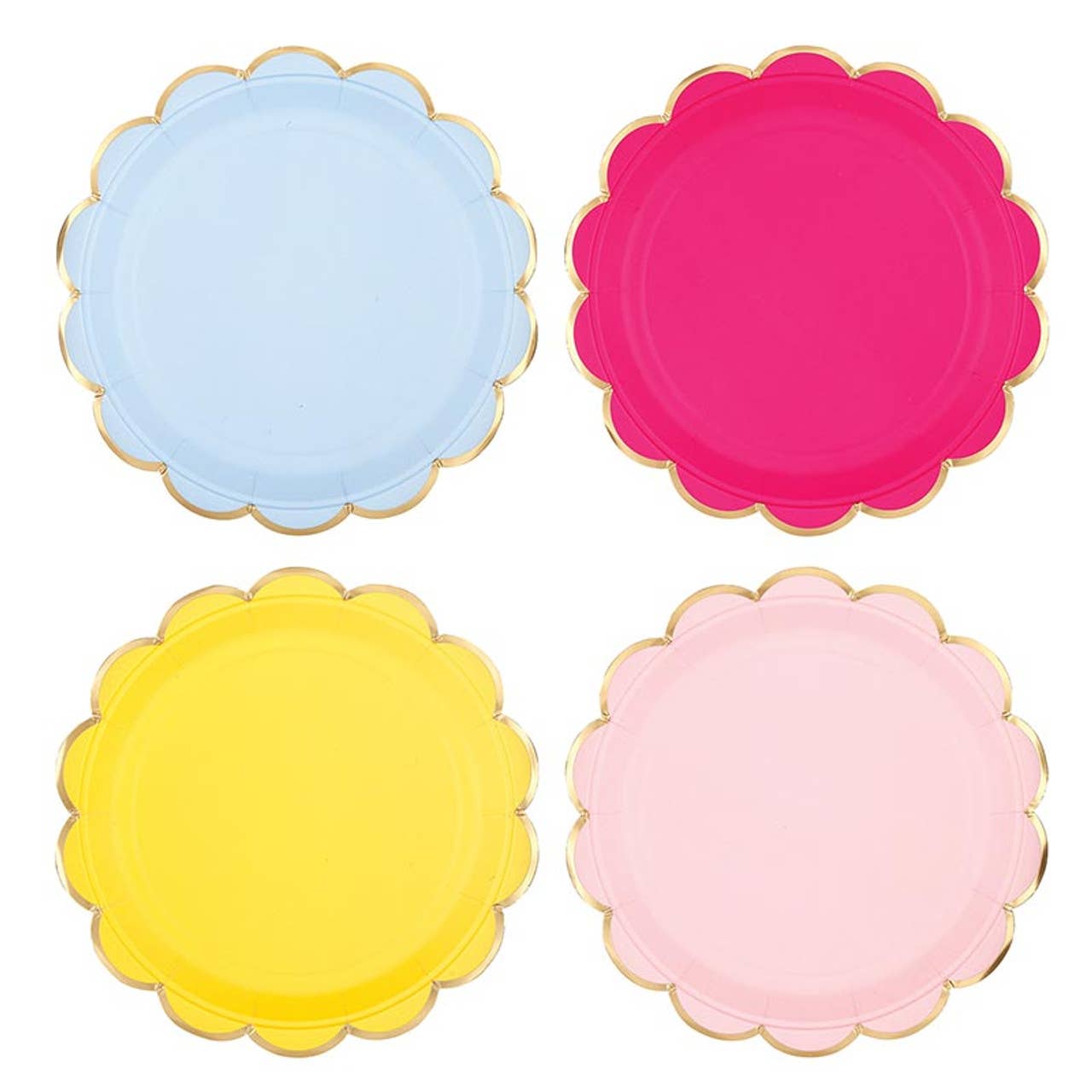 Round Scalloped Foil Plates