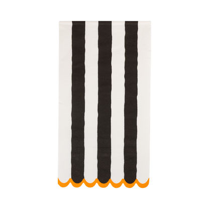 Black and Cream Striped Dinner Napkin