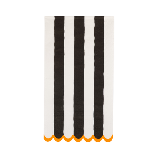 Black and Cream Striped Dinner Napkin