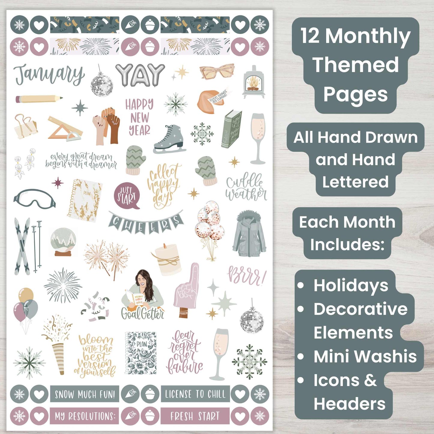 Monthly Celebration Sticker Pack