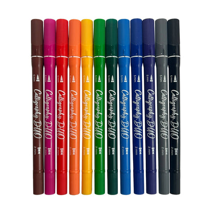 Calligraphy Duo Double-Ended Markers - Set of 12