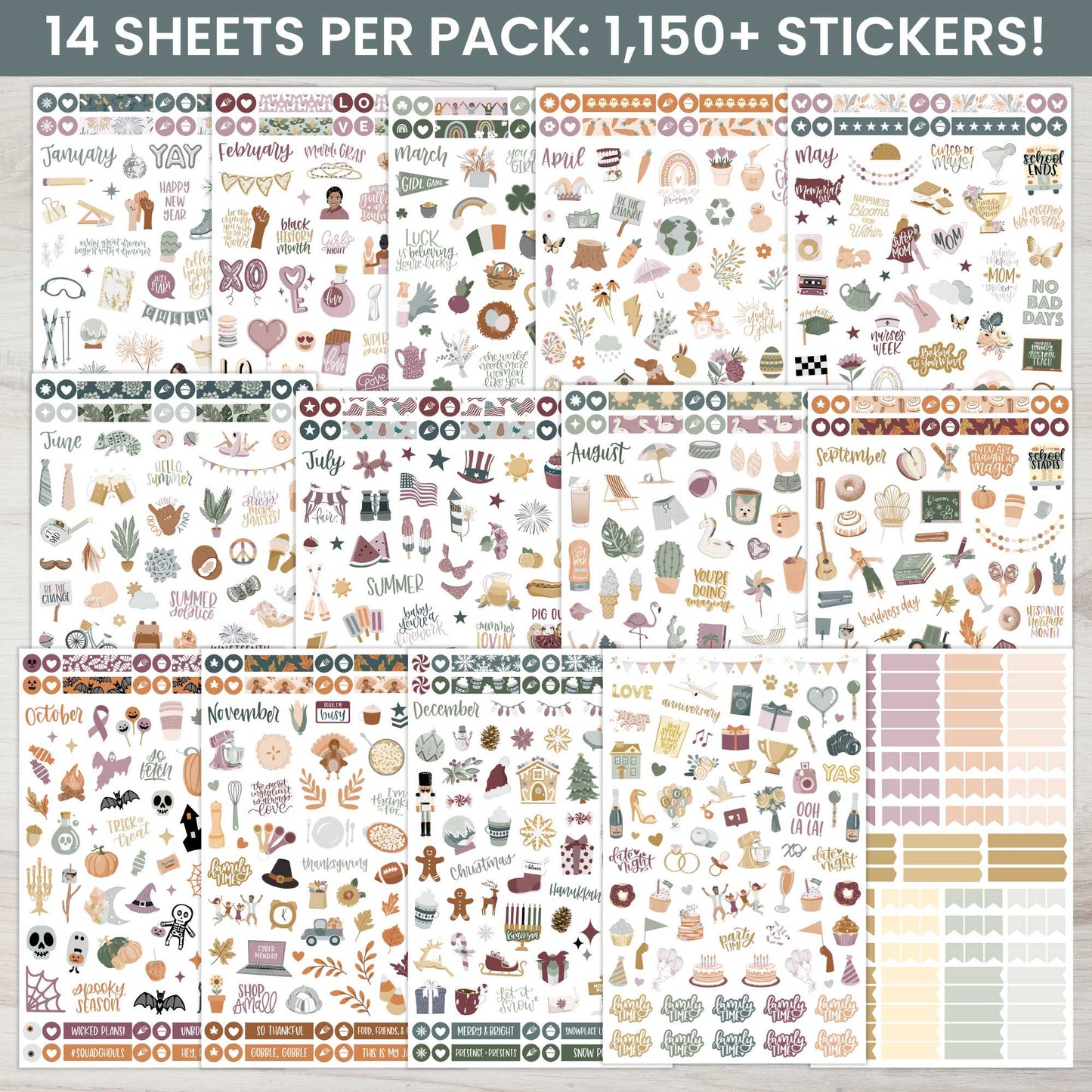 Monthly Celebration Sticker Pack