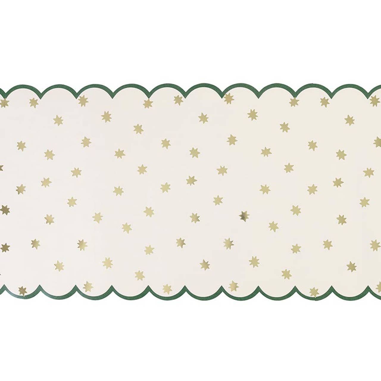 Table Runner - Let It Snow Scalloped: Paper