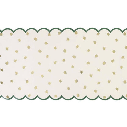 Table Runner - Let It Snow Scalloped: Paper