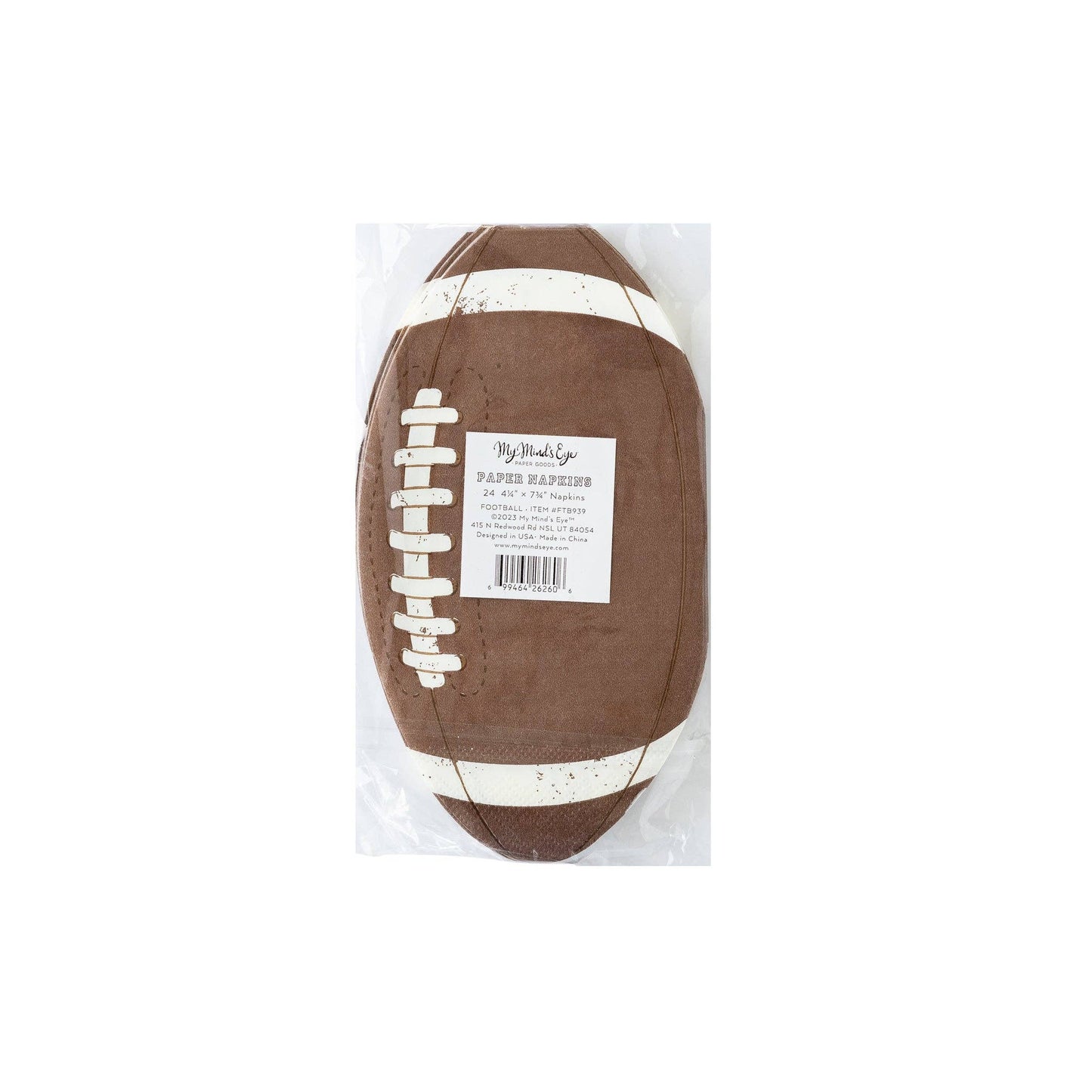 Football Shaped Paper Dinner Napkin