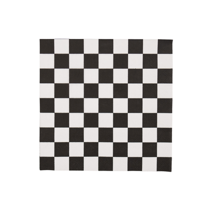 Black And White Signature Checker Napkins