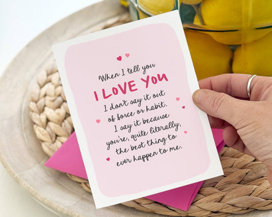 Heartfelt I Love You Card