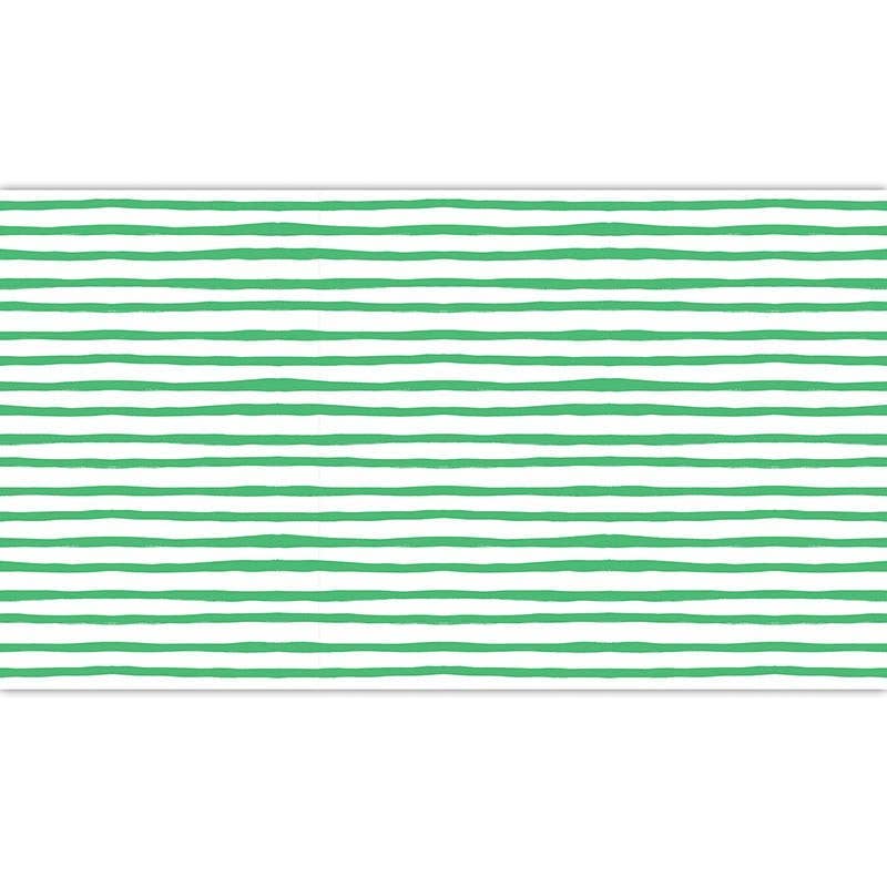 Paper Table Runner - Green Stripe: 25' l  x 18" w