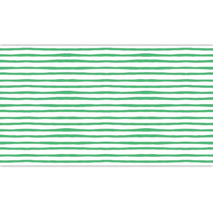 Paper Table Runner - Green Stripe: 25' l  x 18" w