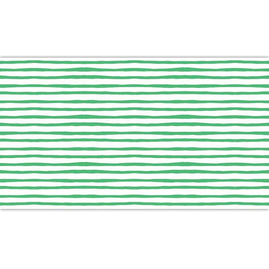Paper Table Runner - Green Stripe: 25' l  x 18" w