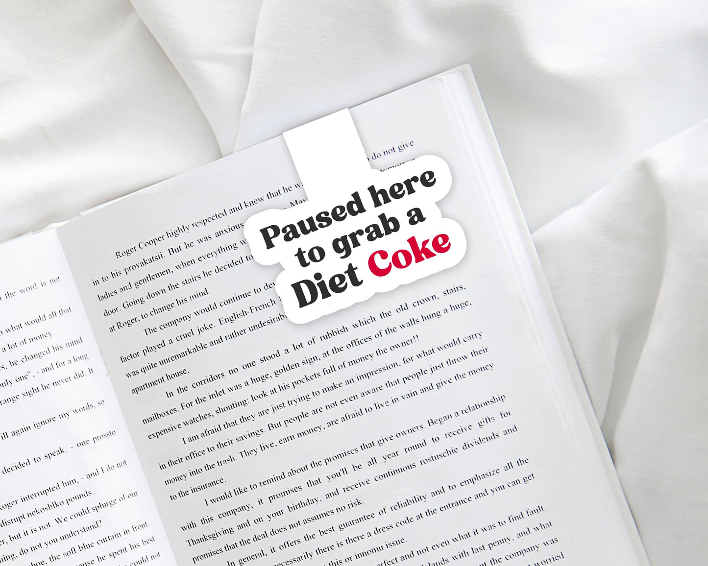 Diet Coke Bookmark, Book Shop Gifts, Bookmarks: Clear Cello Sleeve