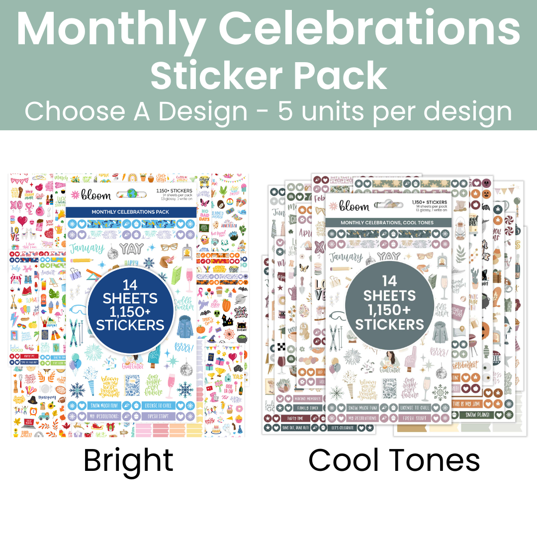 Monthly Celebration Sticker Pack