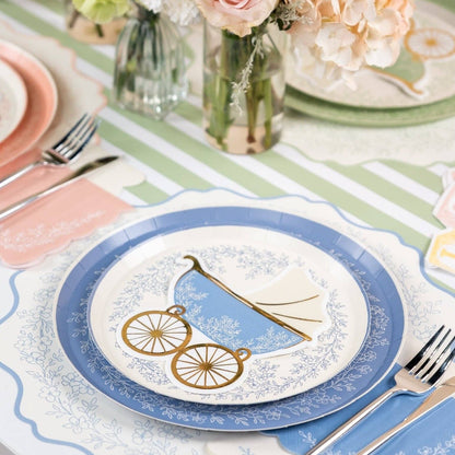 Blue Baby Carriage Beverage Napkins