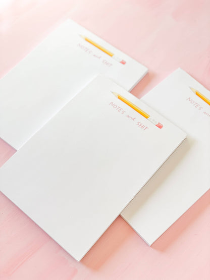 Pencil Notes + Shit Notepad | Funny Desk Notepad