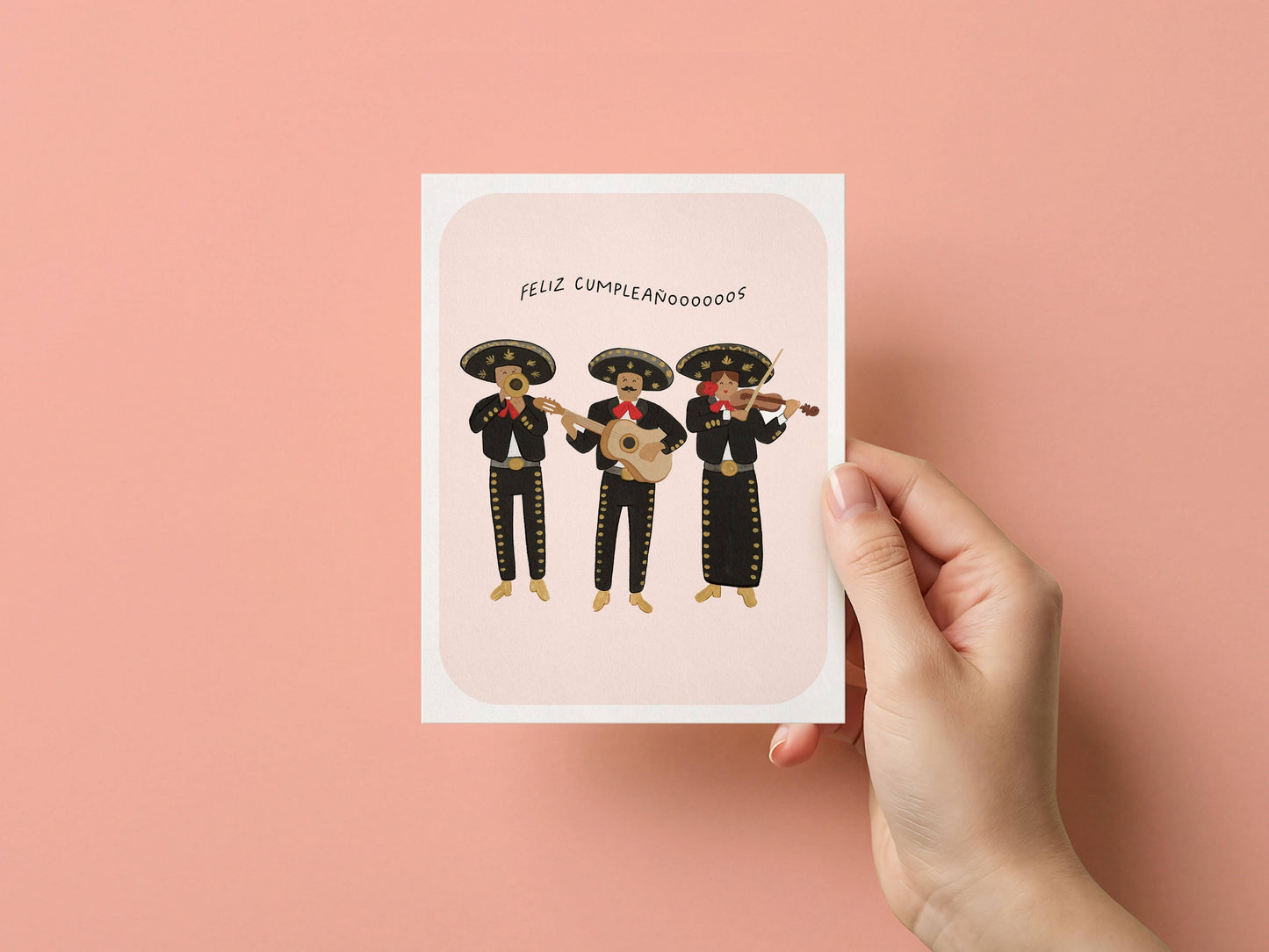 Mariachi Trio Feliz Cumpleaños Greeting Card